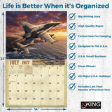 2027 Military Jets Wall Calendar – 16-Month Fighter Aircraft