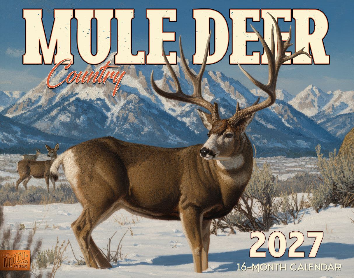 2027 Mule Deer Country Wall Calendar – 16-Month Artwork