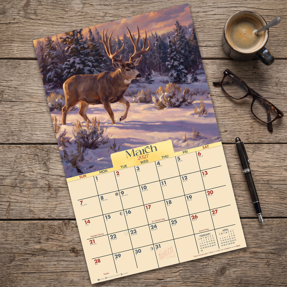 2027 Mule Deer Country Wall Calendar – 16-Month Artwork