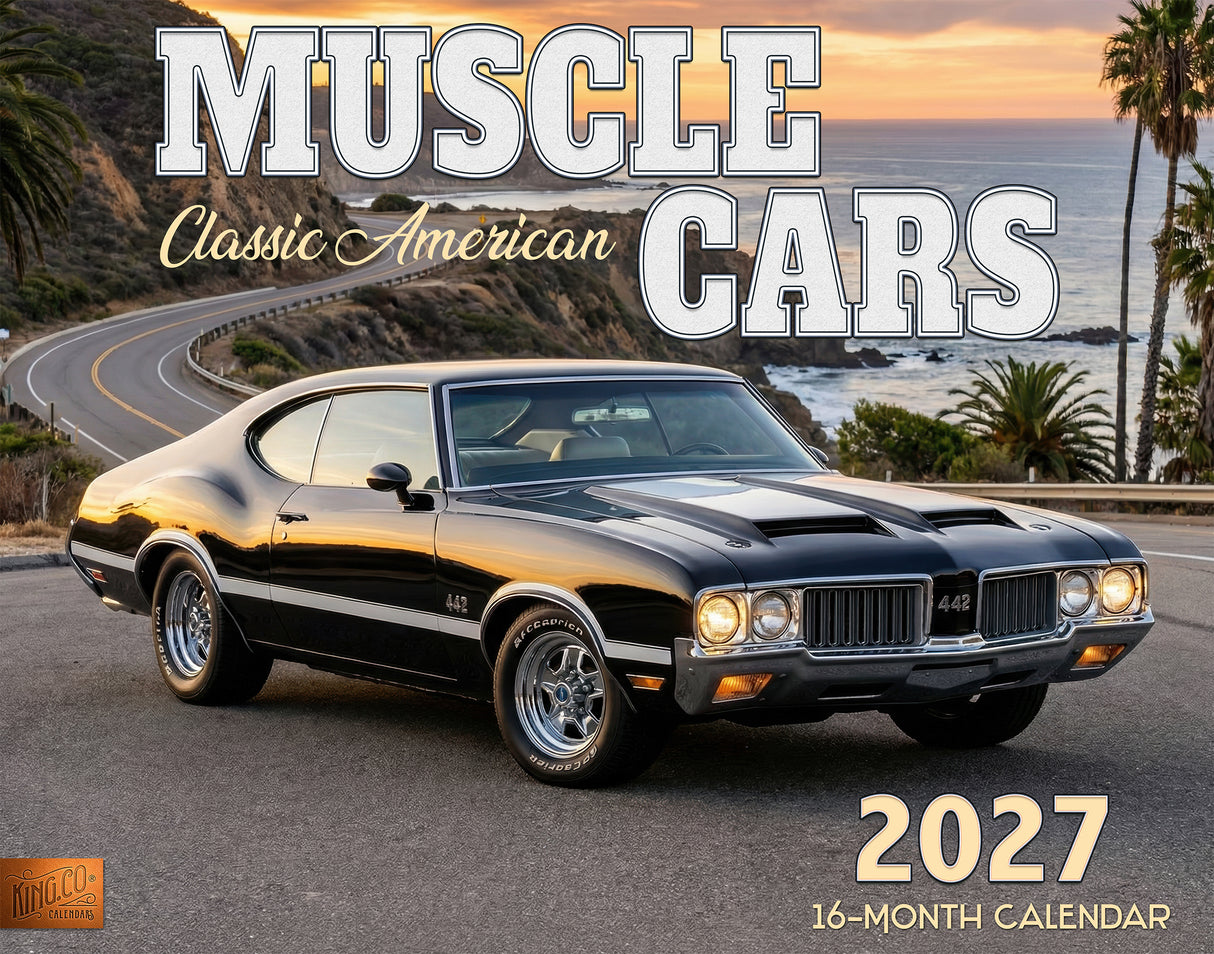2027 American Muscle Cars Wall Calendar – 16-Month Photography