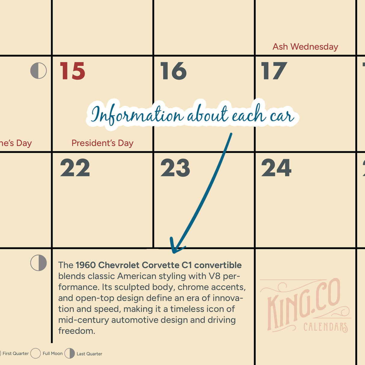 2027 American Muscle Cars Wall Calendar – 16-Month Photography