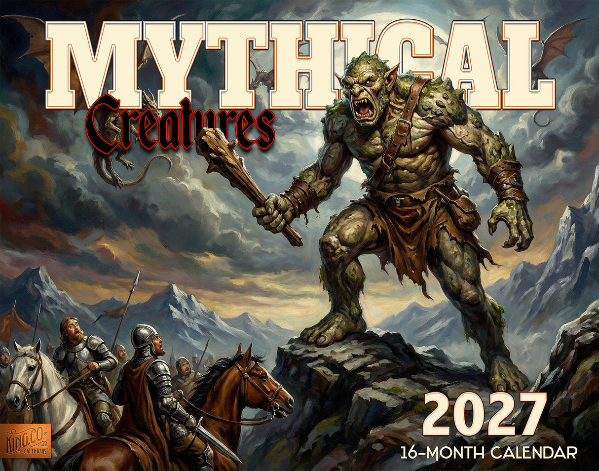 2027 Mythical Creatures Wall Calendar – 16-Month Fantasy Art