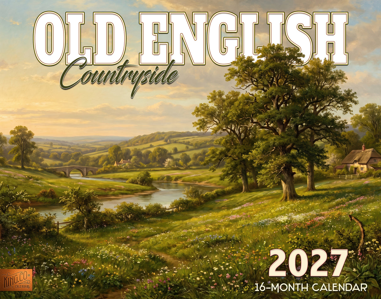2027 Old English Countryside Wall Calendar – 16-Month Countryside Art