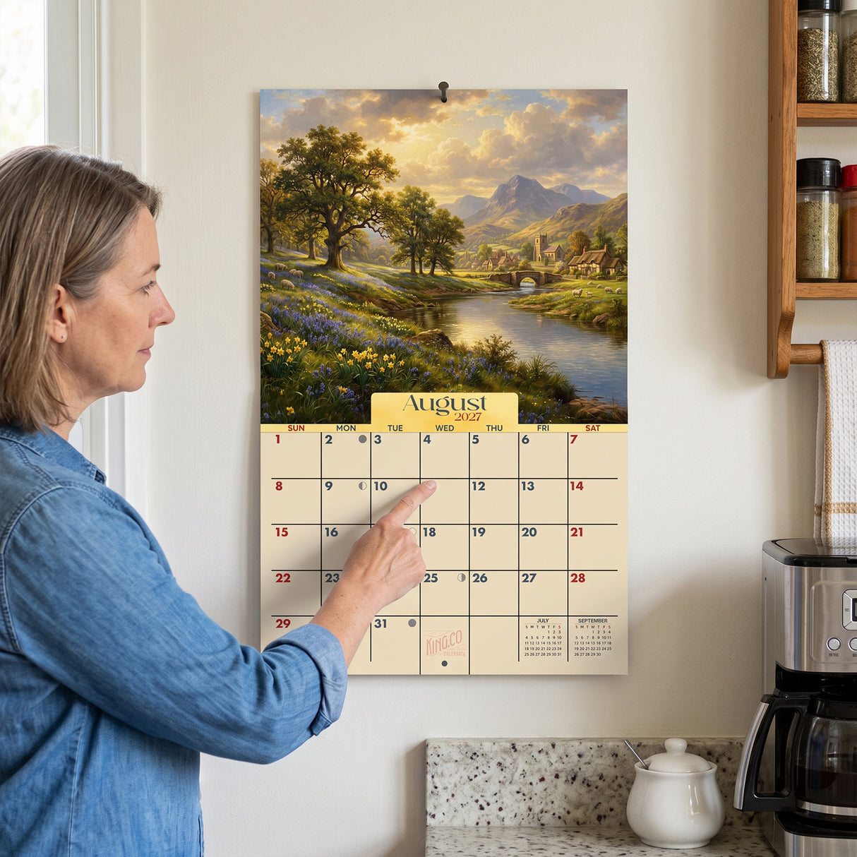 2027 Old English Countryside Wall Calendar – 16-Month Countryside Art