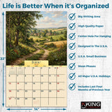 2027 Old English Countryside Wall Calendar – 16-Month Countryside Art