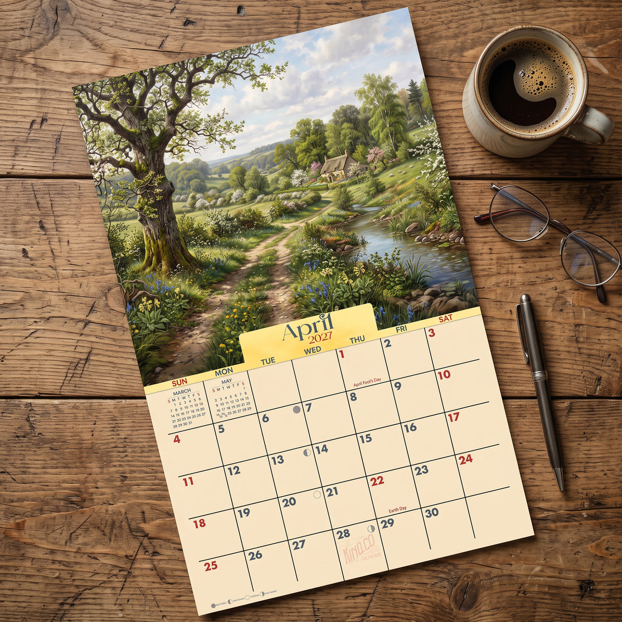 2027 Old English Countryside Wall Calendar – 16-Month Countryside Art