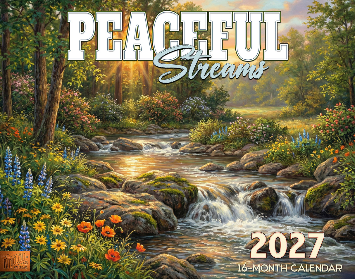 2027 Peaceful Streams Wall Calendar – 16-Month Landscape Art