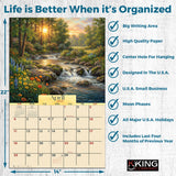 2027 Peaceful Streams Wall Calendar – 16-Month Landscape Art