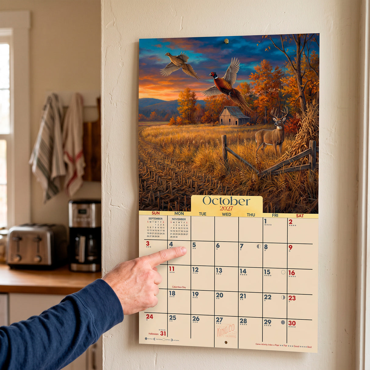 2027 Pheasant Country Wall Calendar – 16-Month Artwork