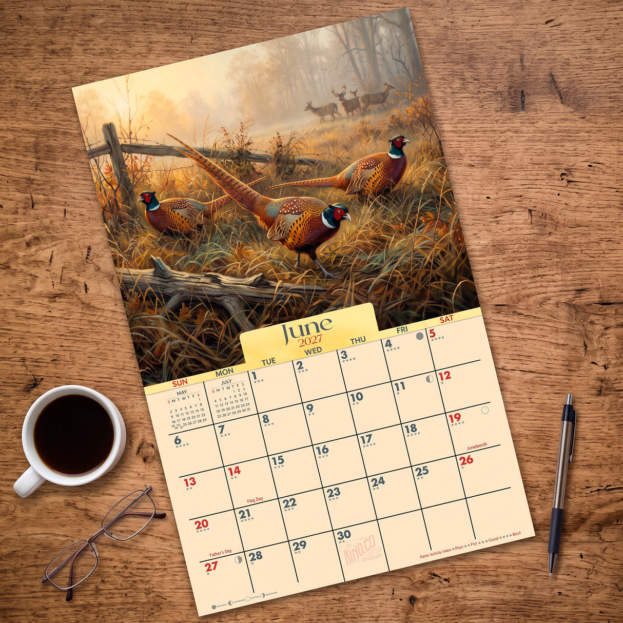 2027 Pheasant Country Wall Calendar – 16-Month Artwork