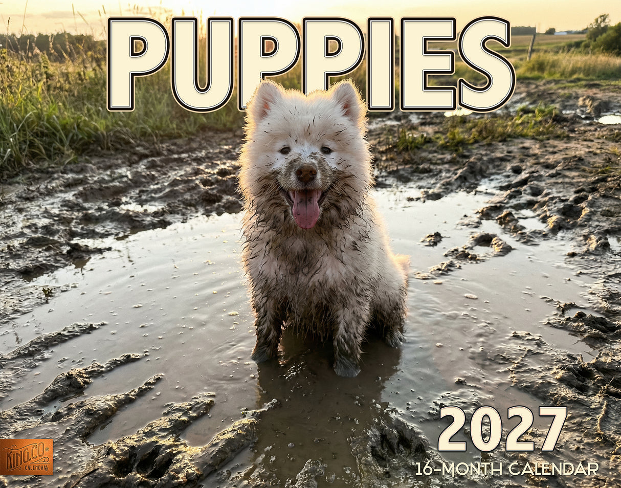 2027 Puppies Wall Calendar – 16-Month Dog Photography