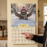 2027 Sloths Living Life Wall Calendar – 16-Month Illustrated Art