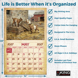 2027 Vintage Baby Farm Animals Wall Calendar – 16-Month Farm Art