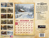 2027 Vintage Log Cabins Wall Calendar – 16-Month Artwork