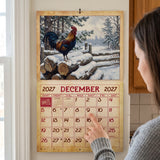 2027 Vintage Chickens Wall Calendar – 16-Month Farm Art