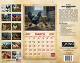 2027 Vintage Chickens Wall Calendar – 16-Month Farm Art