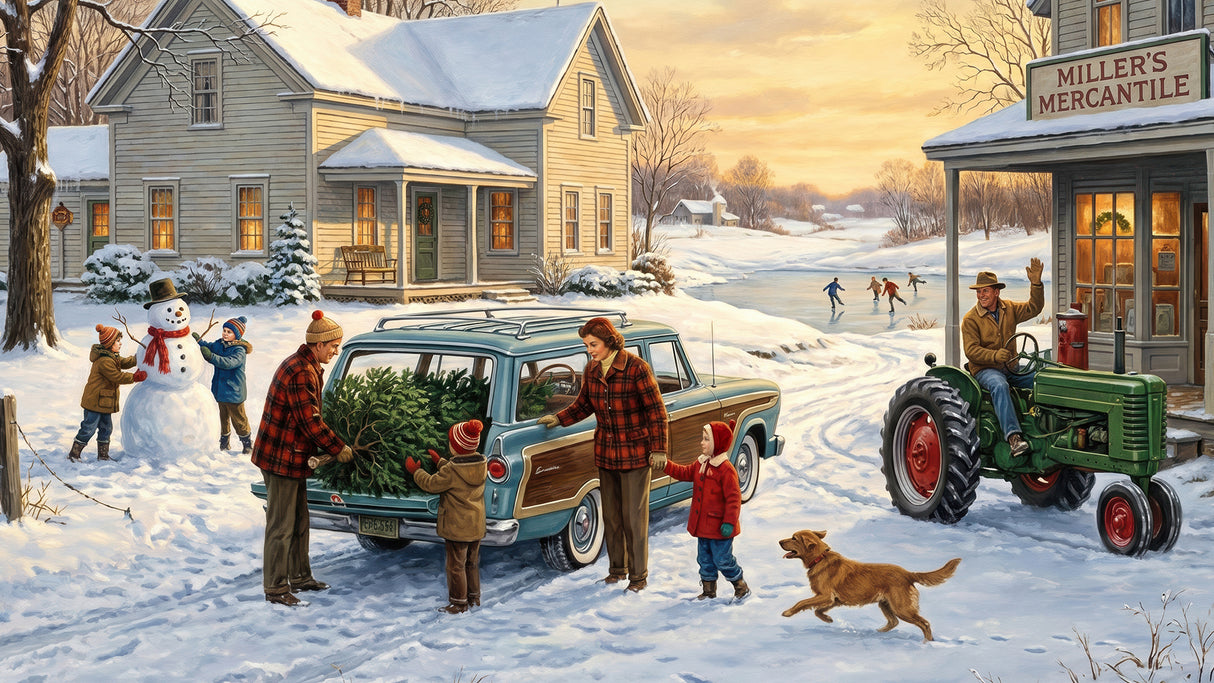 2027 Vintage Country Living Wall Calendar – 16-Month Americana Art