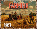 2027 Vintage Farming Wall Calendar – 16-Month Agricultural Art
