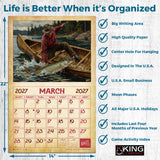 2027 Vintage Fishing Wall Calendar – 16-Month Angling Art