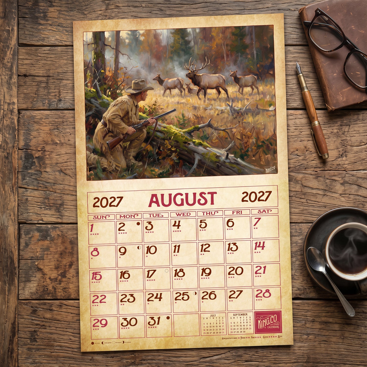 2027 Vintage Hunting Wall Calendar – 16-Month Sporting Art