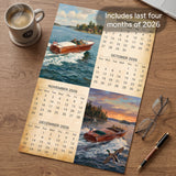 2027 Vintage Motorboats Wall Calendar – 16-Month Boating Art