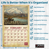 2027 Vintage National Parks Wall Calendar – 16-Month Travel Art