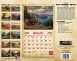 2027 Vintage National Parks Wall Calendar – 16-Month Travel Art