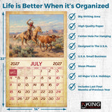 2027 Vintage Old West Wall Calendar – 16-Month Western Art