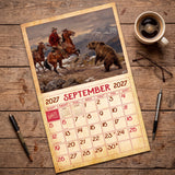 2027 Vintage Old West Wall Calendar – 16-Month Western Art