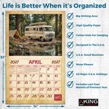 2027 Vintage RV Camping Wall Calendar – 16-Month Retro Art