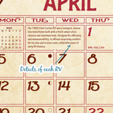 2027 Vintage RV Camping Wall Calendar – 16-Month Retro Art