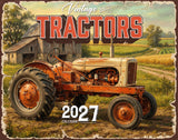 2027 Vintage Tractors Wall Calendar – 16-Month Farm Tractor Art