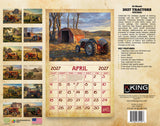 2027 Vintage Tractors Wall Calendar – 16-Month Farm Tractor Art