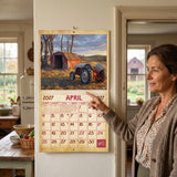 2027 Vintage Tractors Wall Calendar – 16-Month Farm Tractor Art