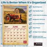2027 Vintage Tractors Wall Calendar – 16-Month Farm Tractor Art