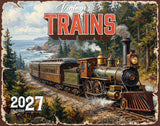 2027 Vintage Trains Wall Calendar – 16-Month Railroad Art