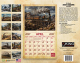 2027 Vintage Trains Wall Calendar – 16-Month Railroad Art