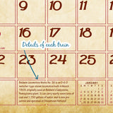 2027 Vintage Trains Wall Calendar – 16-Month Railroad Art