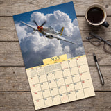 2027 Warbirds Classic Warplanes Illustrated Wall Calendar – 16-Month