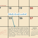 2027 Warbirds Classic Warplanes Illustrated Wall Calendar – 16-Month