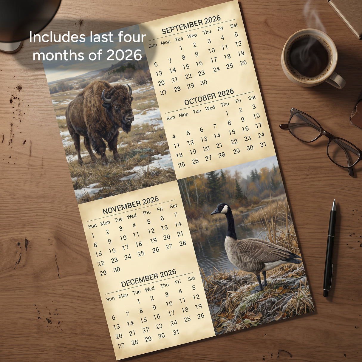 2027 Wildlife Wall Calendar – 16-Month North American Wildlife