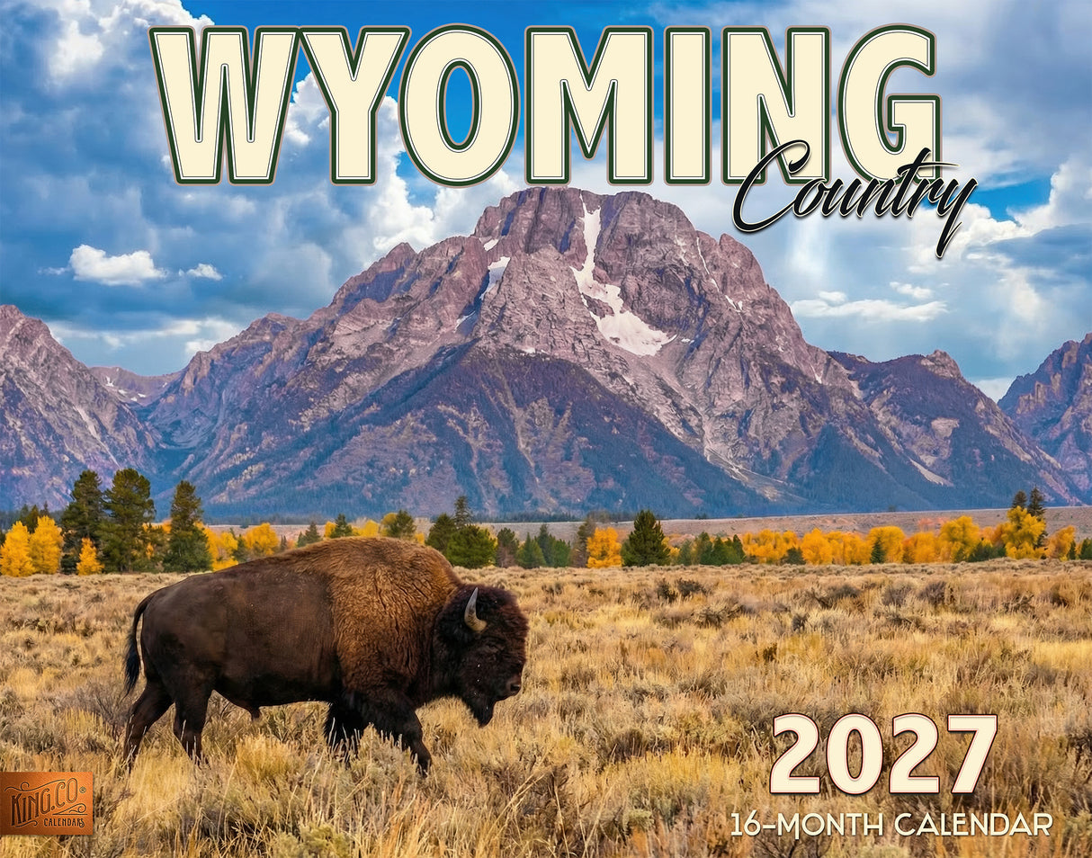 2027 Wyoming Scenic Wall Calendar