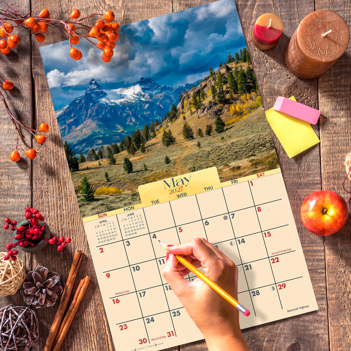 2027 Wyoming Scenic Wall Calendar