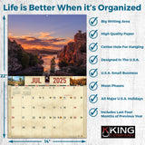 2025 Arizona Scenic Wall Calendar | Big Size 14"x22"