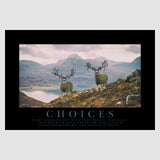 Choices Motivational Mule Deer Print